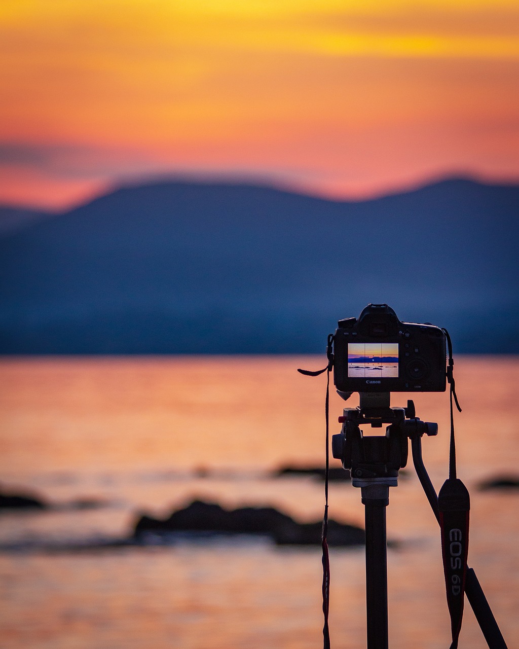 camera, photography, sunset